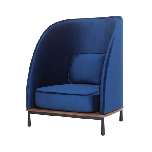 Arc Highback Chair: Natural Walnut