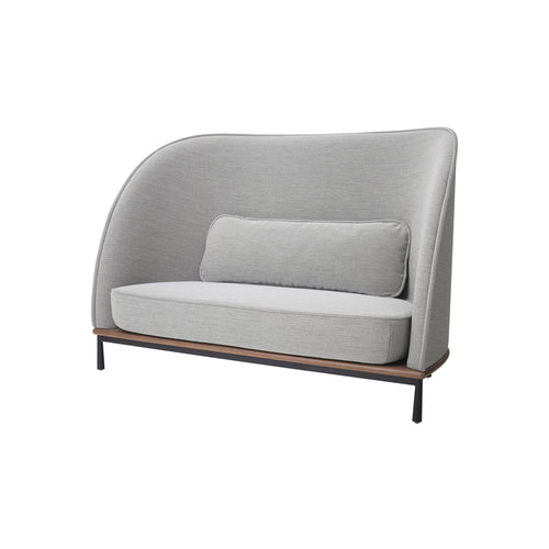 Arc Sofa Highback Love Seat: Natural Walnut