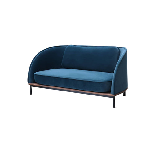 Arc Sofa Love Seat: Natural Walnut