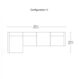 Arcade Modular Sofa: Configuration 11