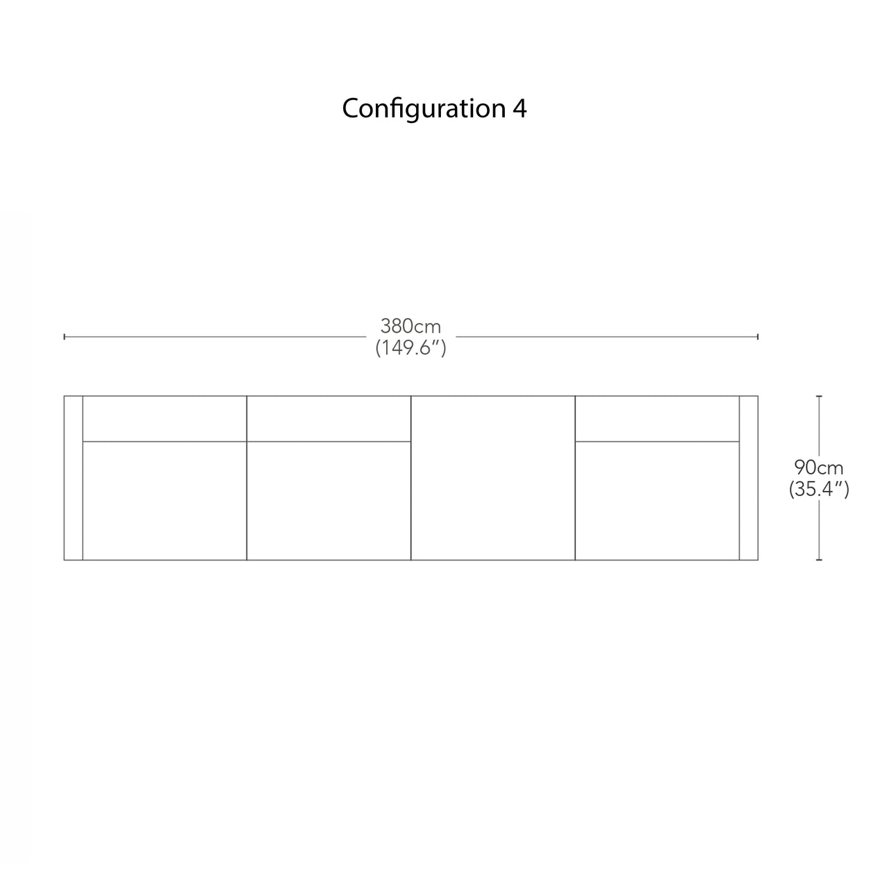 Arcade Modular Sofa: Configuration 4