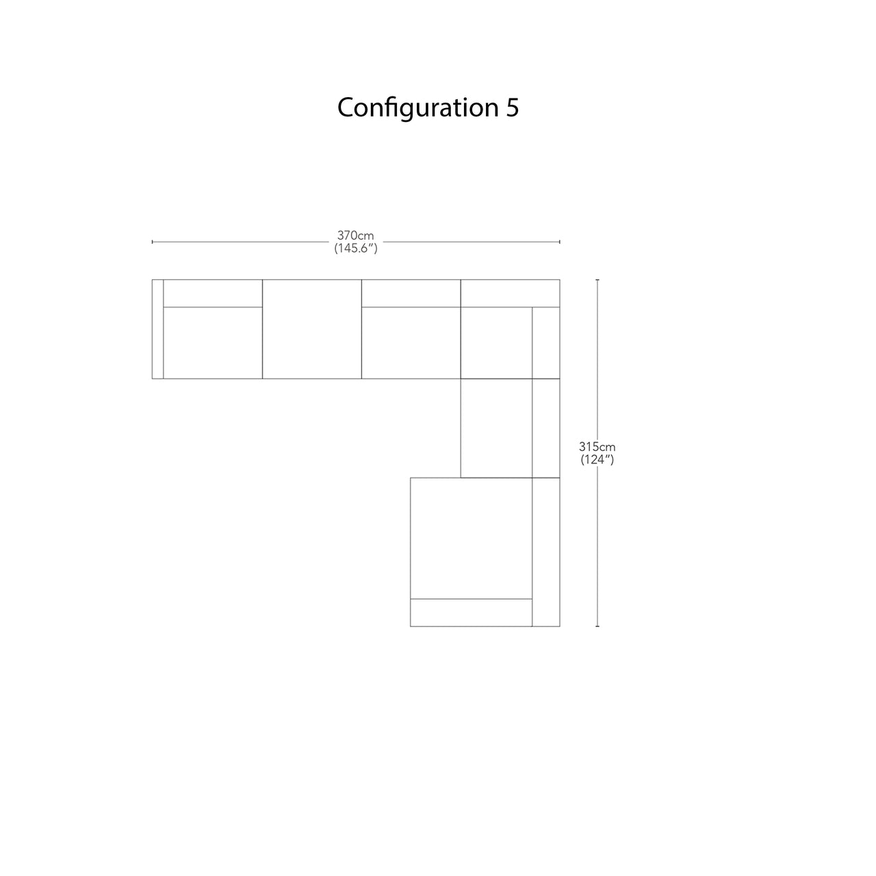 Arcade Modular Sofa: Configuration 5