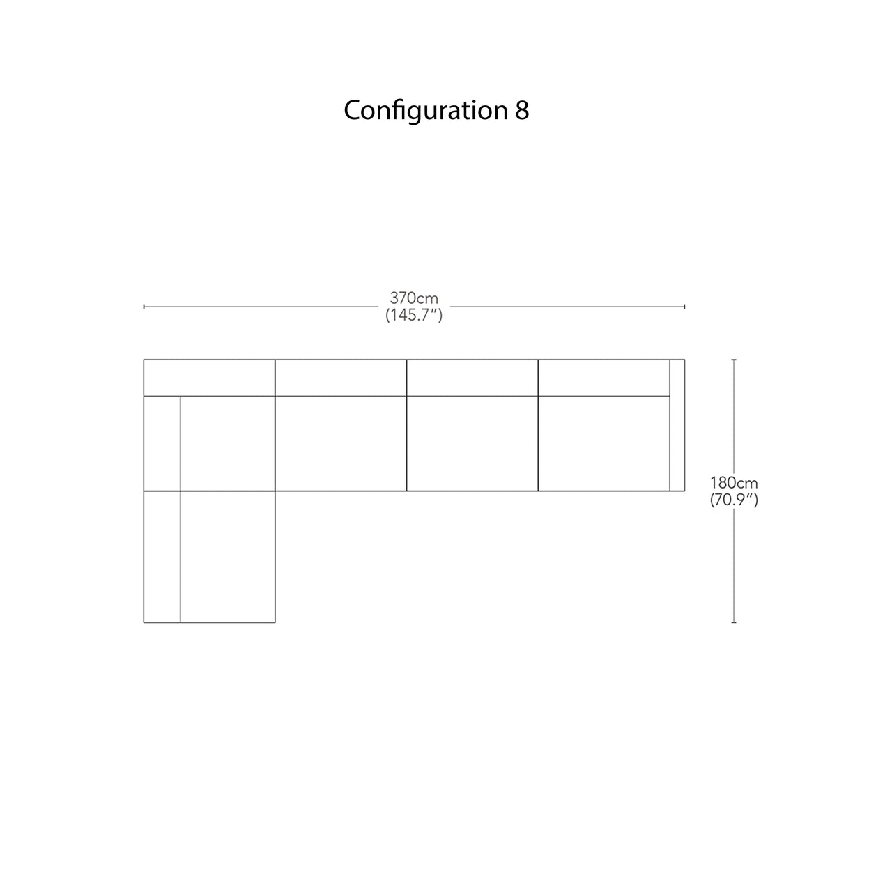 Arcade Modular Sofa: Configuration 8