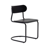 Archer Cantilever Chair: Black + Black Stained Beech