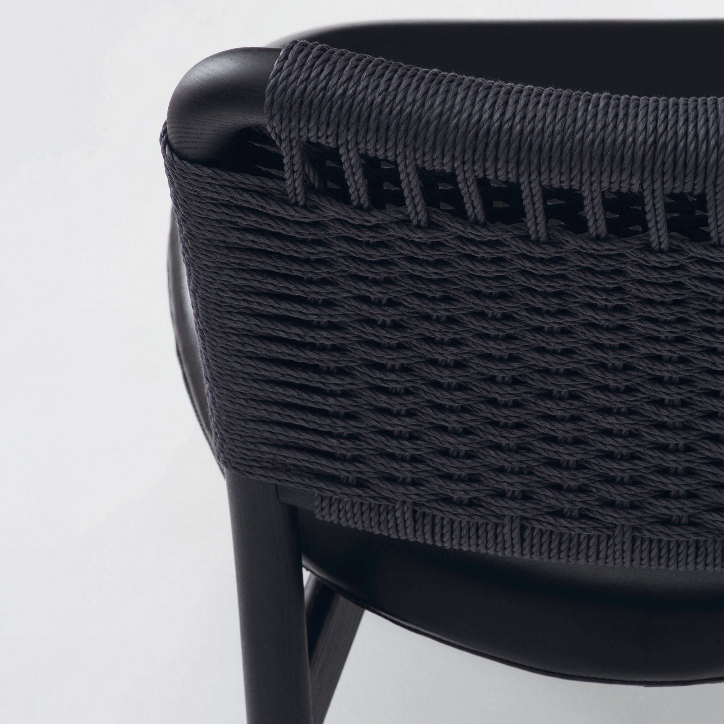 Saga Low Chair: Black Papercord Backrest + Set of 2