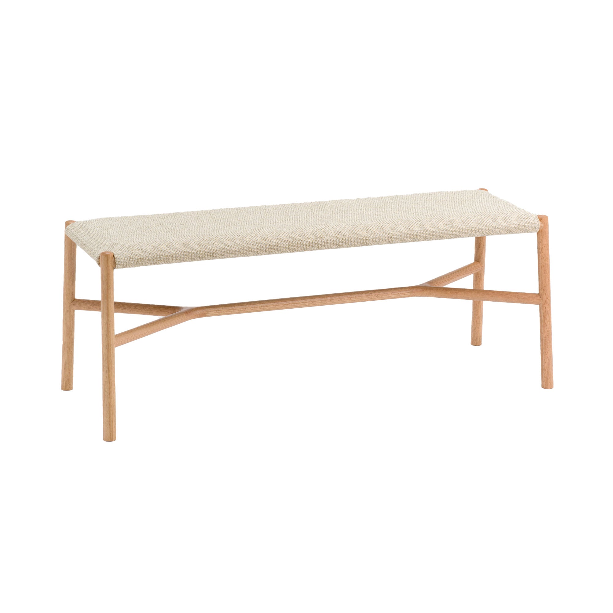 Ariake Bench: Upholstered + White Oak