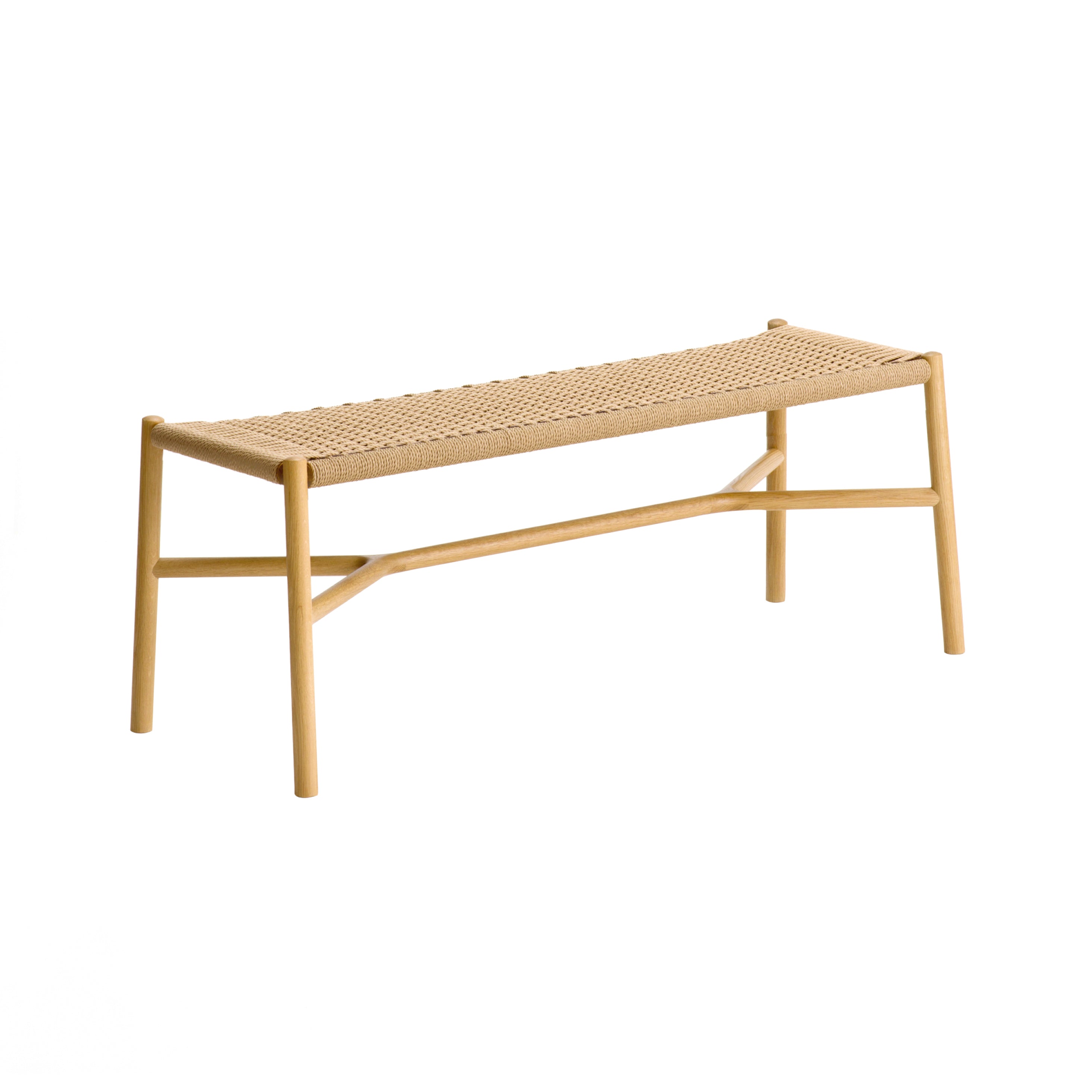 Ariake Bench: Paper Cord + Natural Oak + Natural