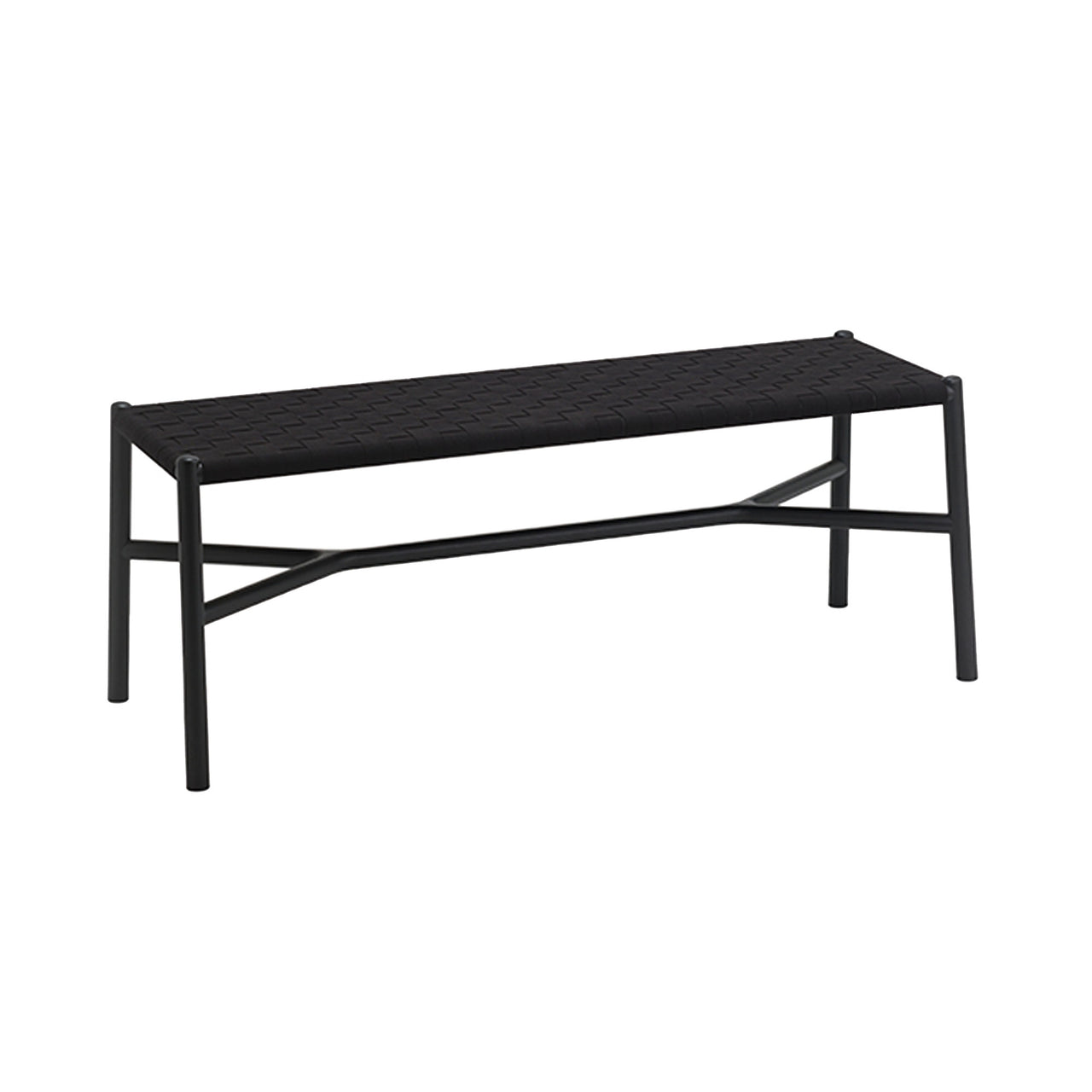 Ariake Bench: Leather Strap + Black + Sumi Ash