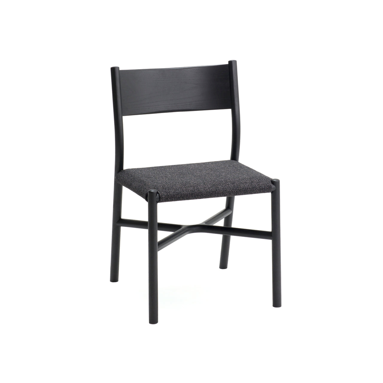 Ariake Chair: Upholstered + Sumi Ash + Baton B-CGR 