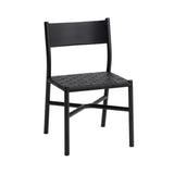 Ariake Chair: Vegetable Leather Strap + Set of 2 + Sumi Ash + Black