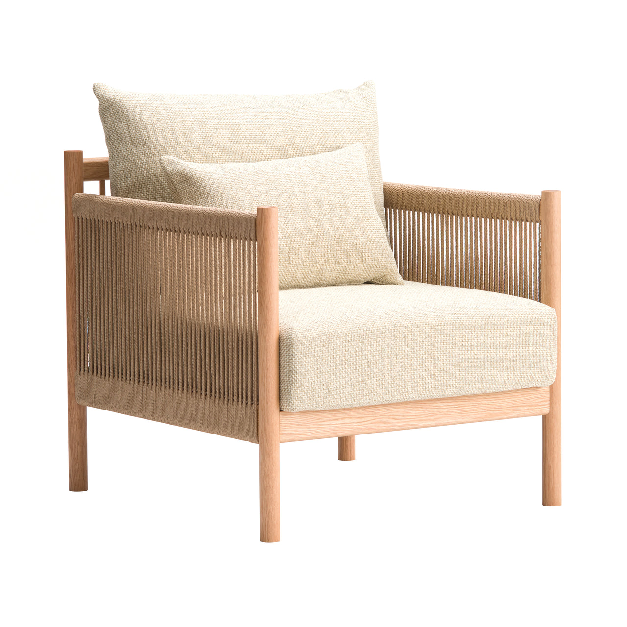 Braid Sofa: 1 Seater + Natural Oak
