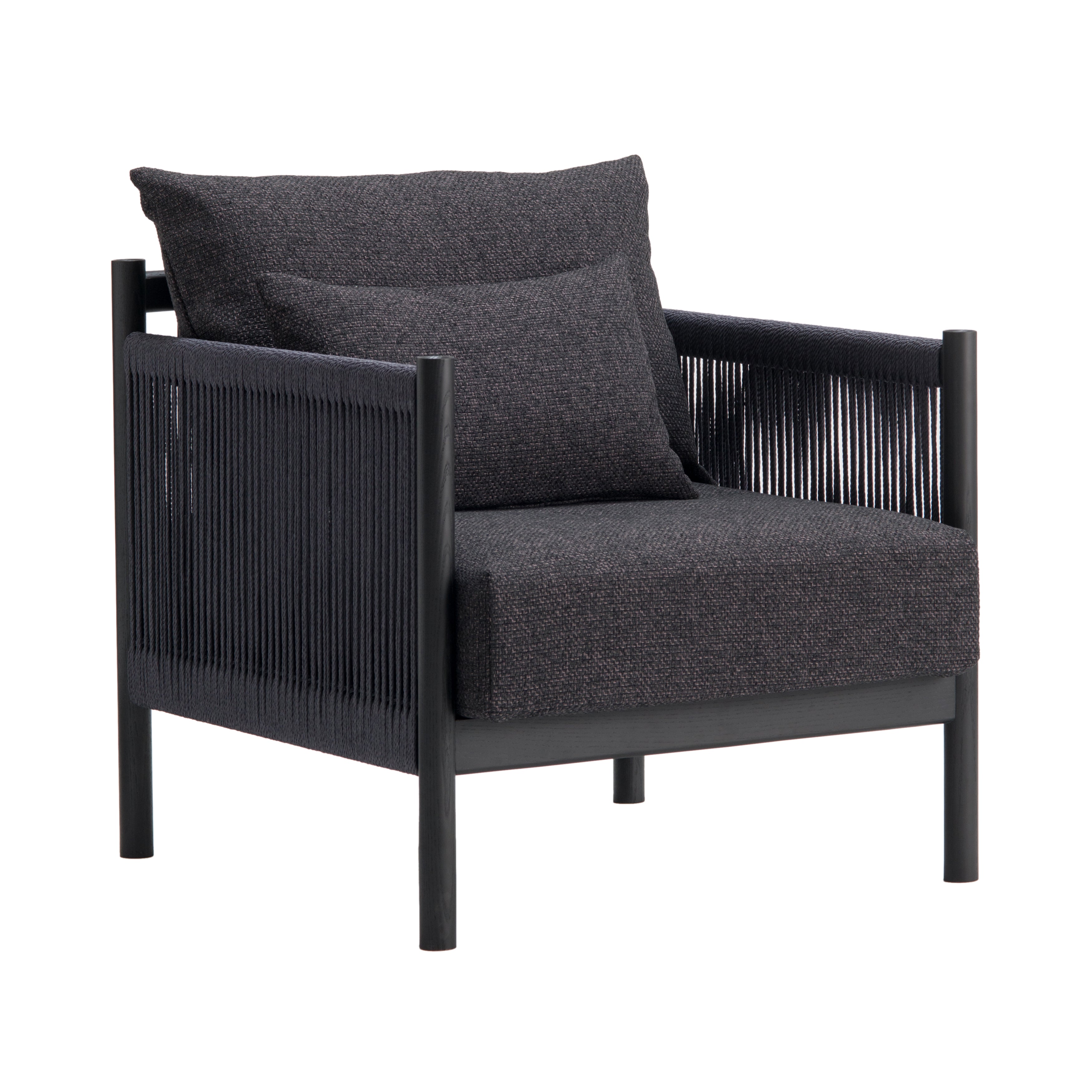 Braid Sofa: 1 Seater + Sumi Ash