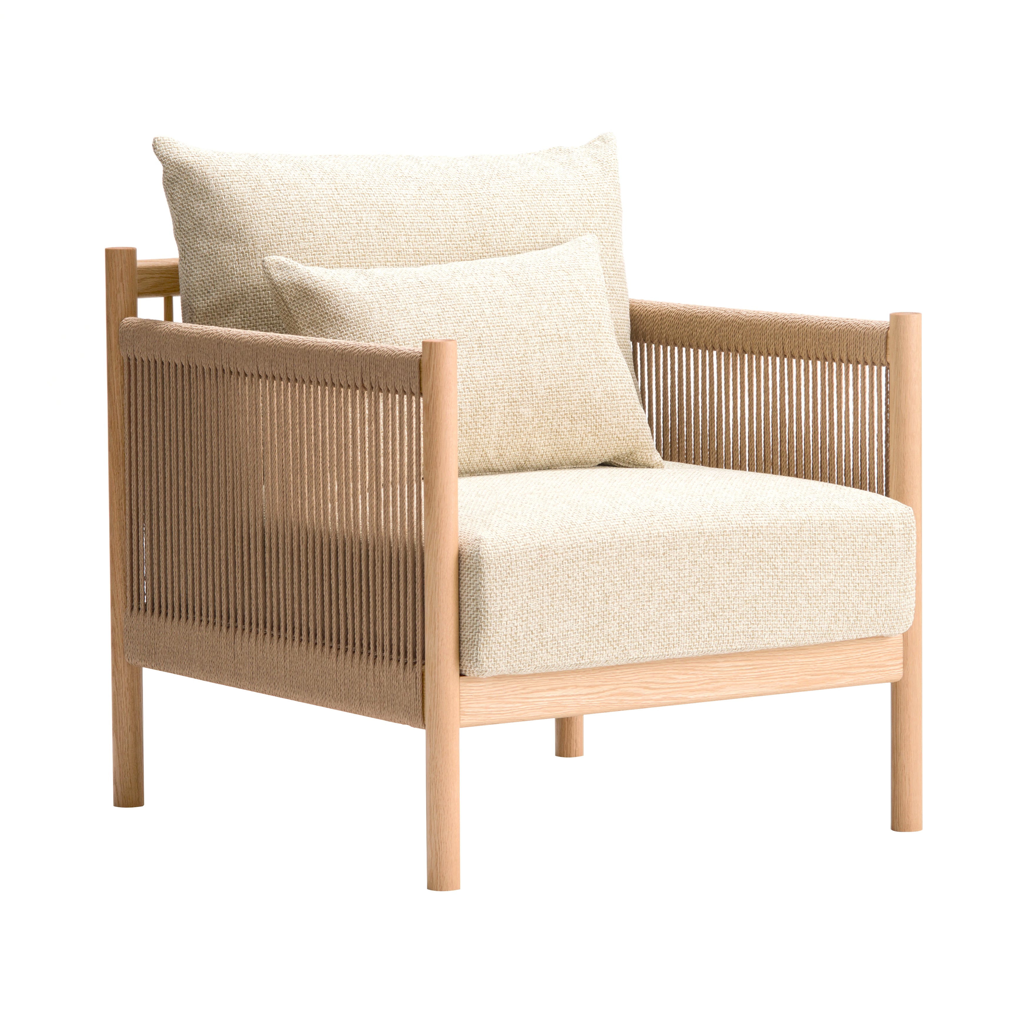 Braid Sofa: 1 Seater + White Oak