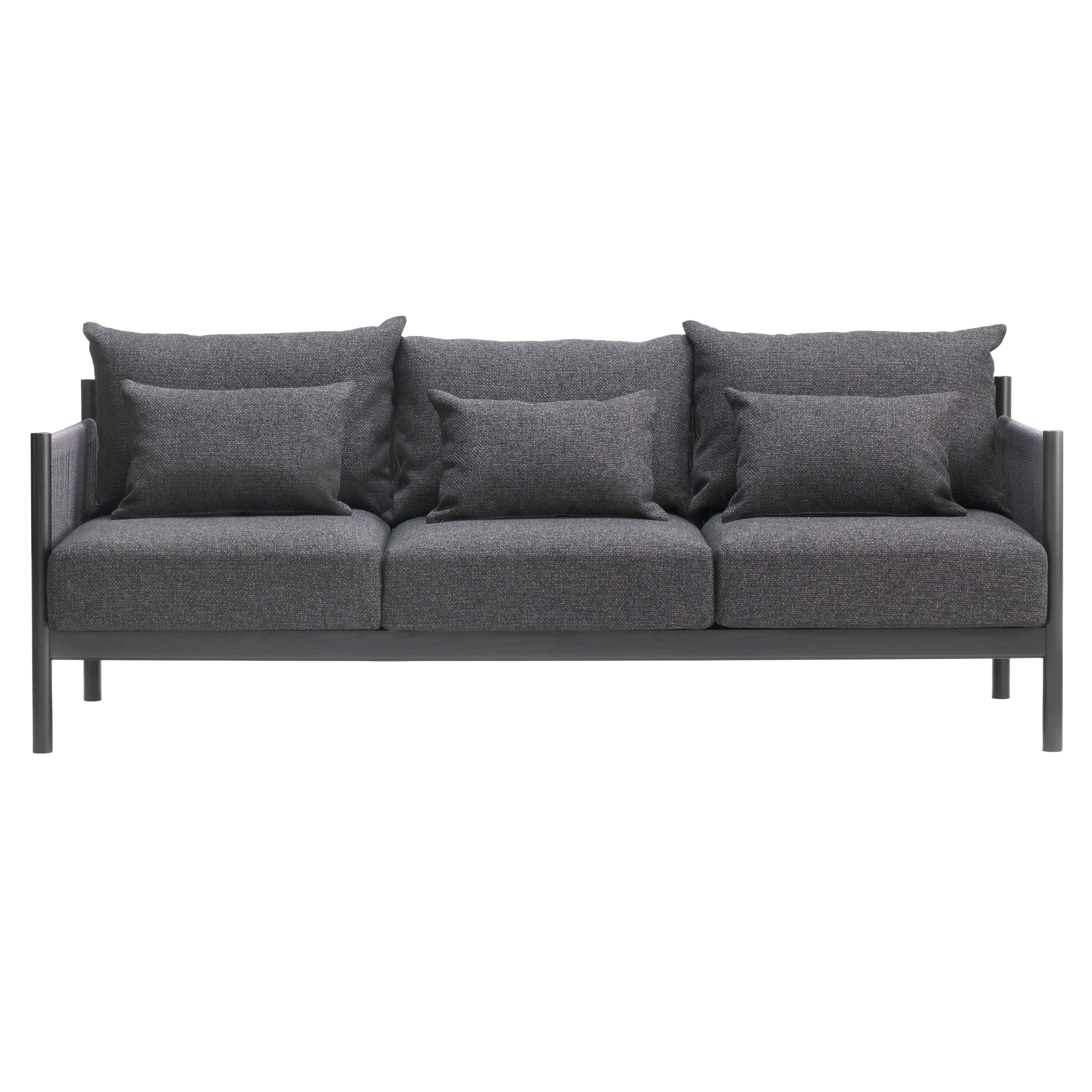 Braid Sofa: Sumi Ash + 3 + Baton B-CGR