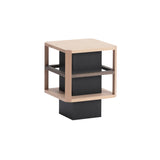 Lantern Side Table: Low + White Oak + Smoke Oak + Sumi Ash