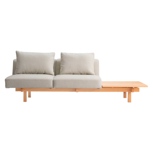Raft Sofa 2 Seater with Table: Natural Oak