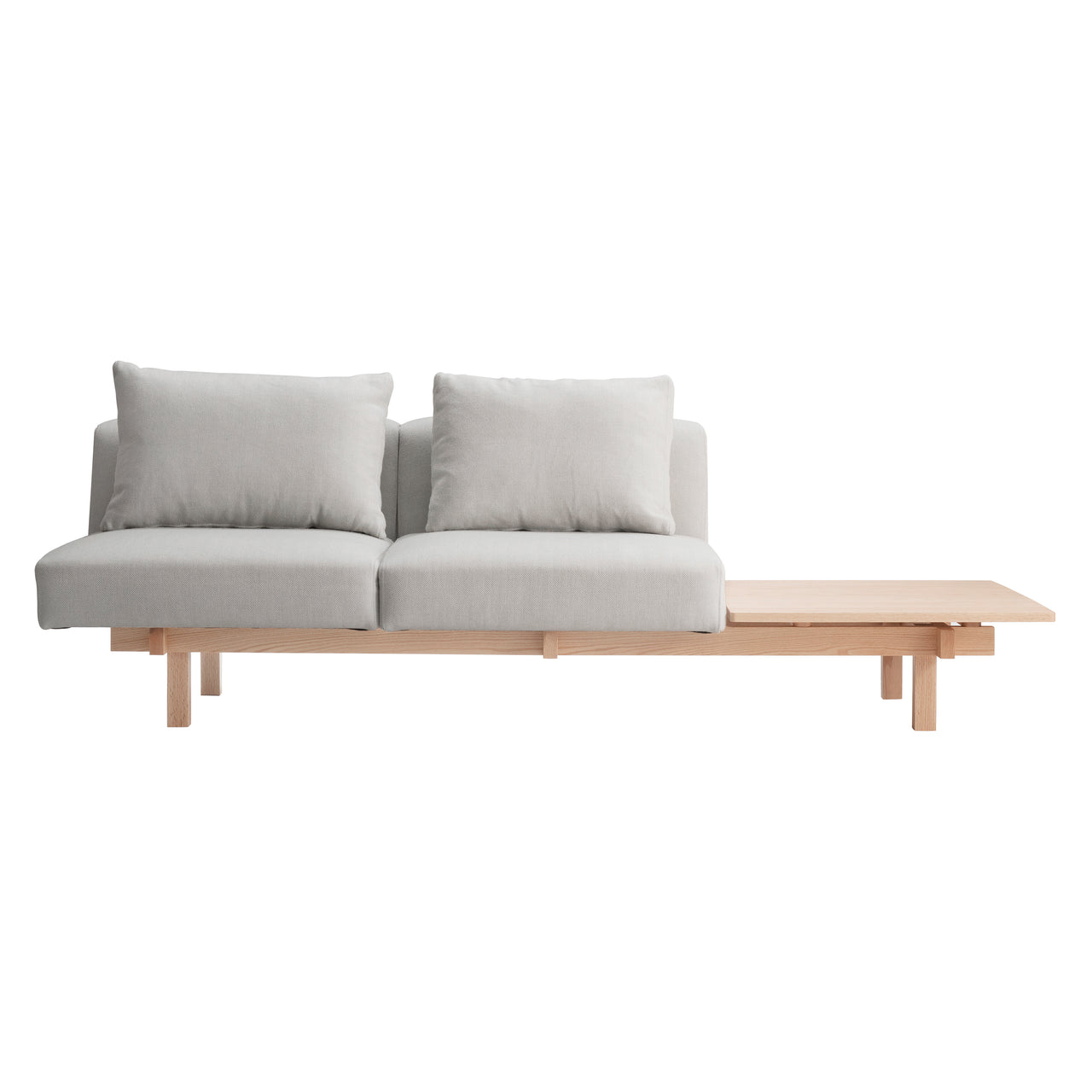 Raft Sofa 2 Seater with Table: White Oak