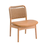 Saga Low Chair: Natural Papercord Backrest + Set of 2 + Natural Oak