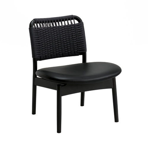 Saga Low Chair: Black Papercord Backrest + Set of 2