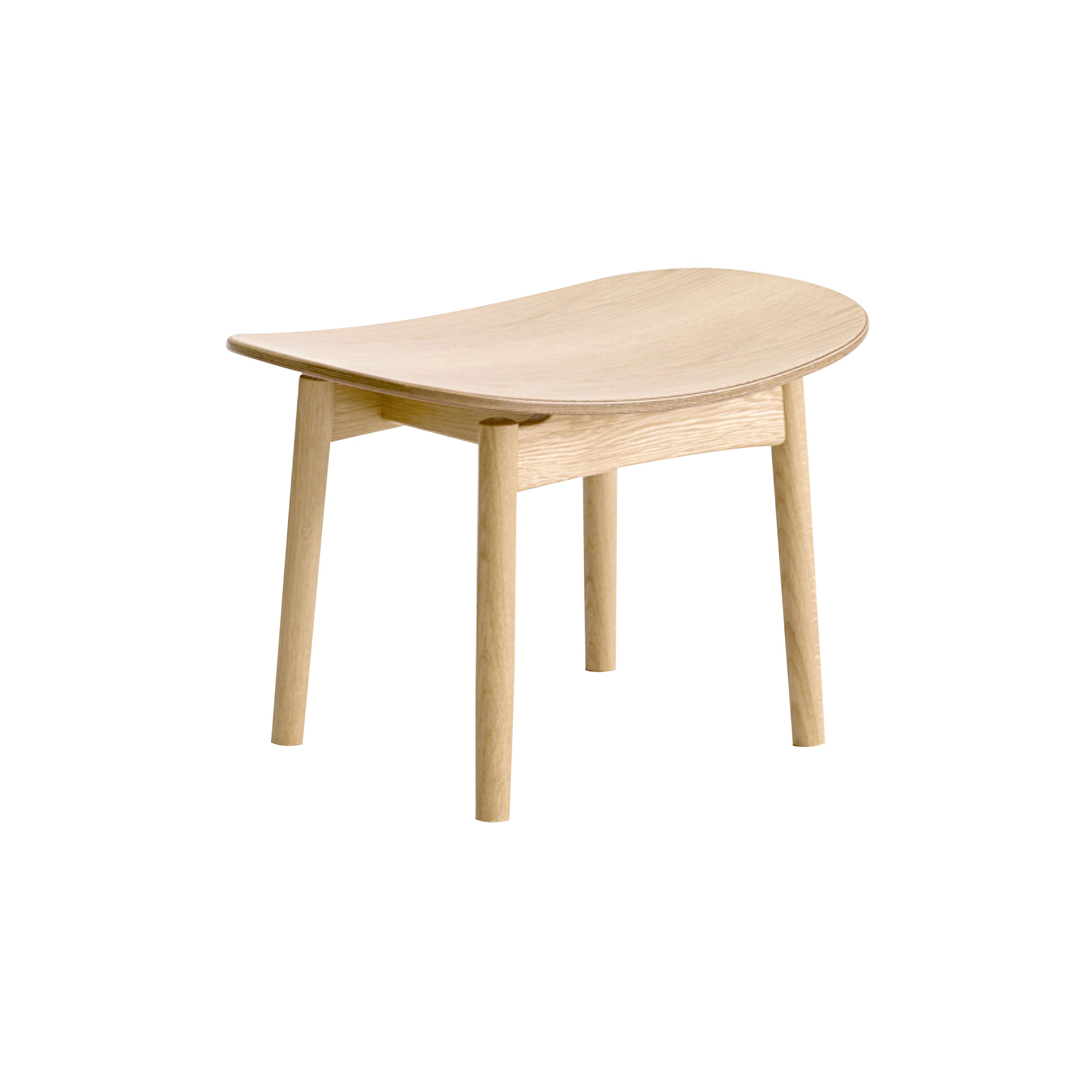 Saga Footstool: White Oak