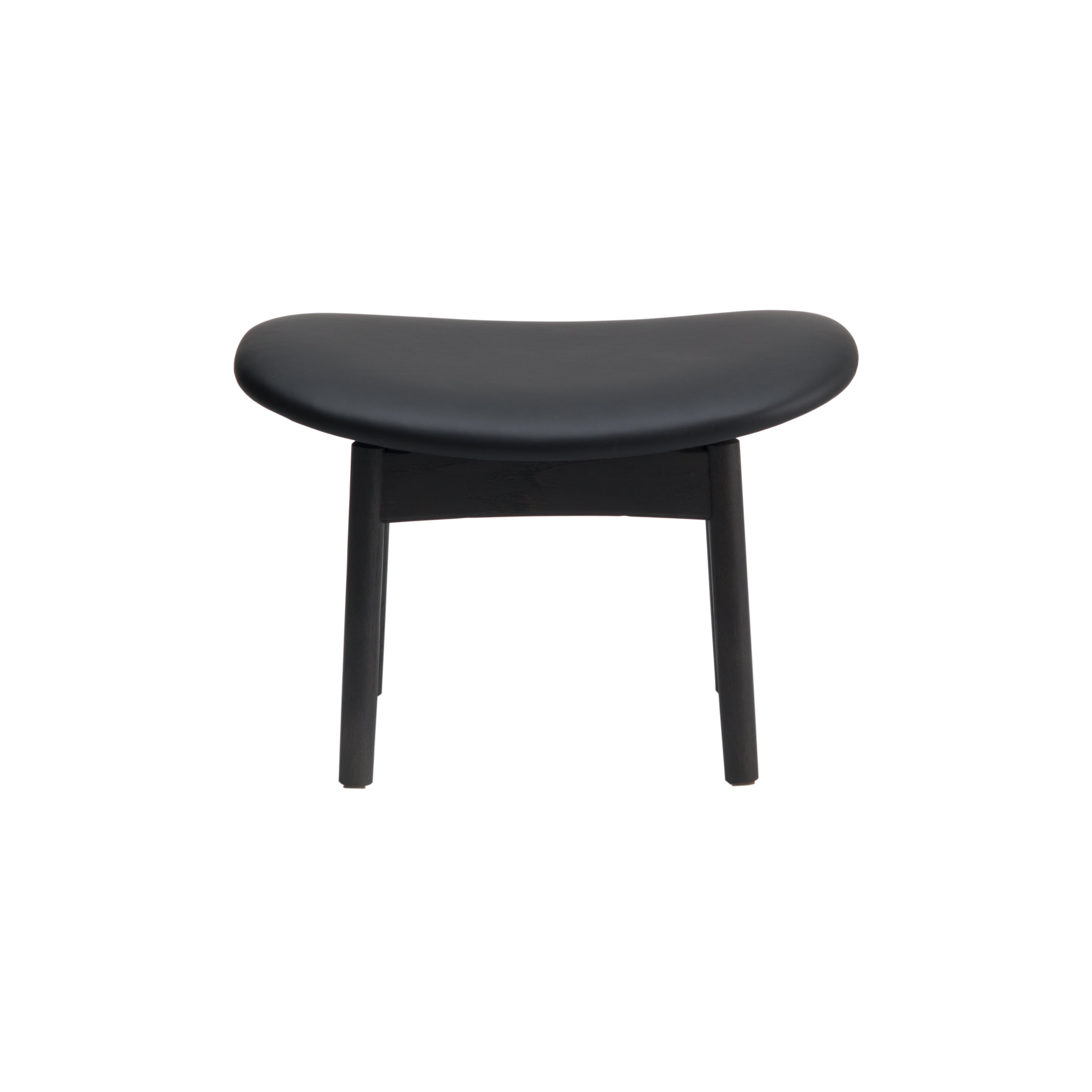 Saga Footstool: Upholstery + Ash Sumi + Fibre Black