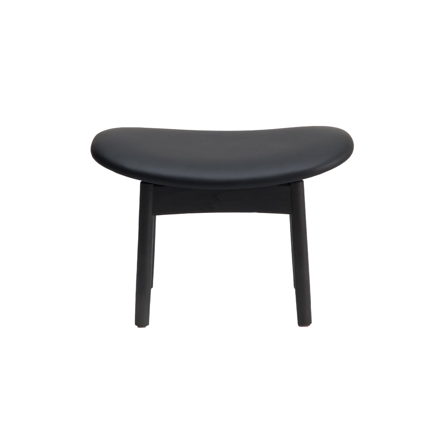 Saga Dining Stool: Upholstered + Sumi Ash