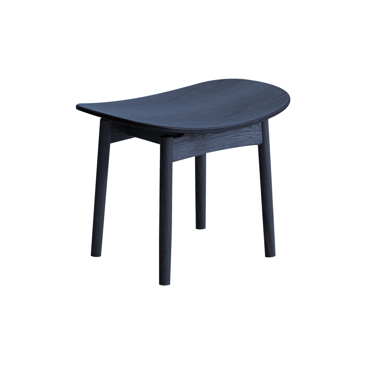 Saga Lounge Stool: Indigo Ash