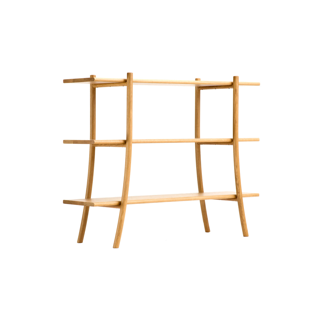 Skyladder Shelves: Low + Natural Oak