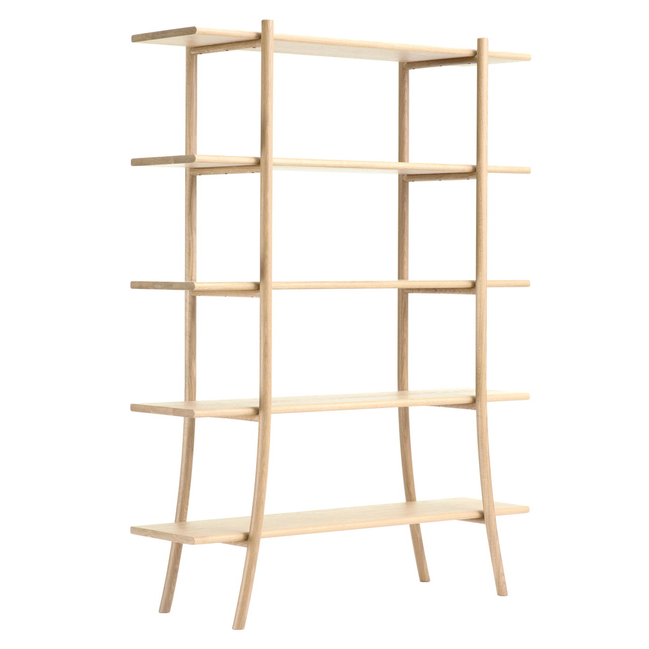 Skyladder Shelves: Tall + White Oak