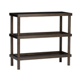 Taruki Shelf: Low + Smoked Glass + Smoked Oak