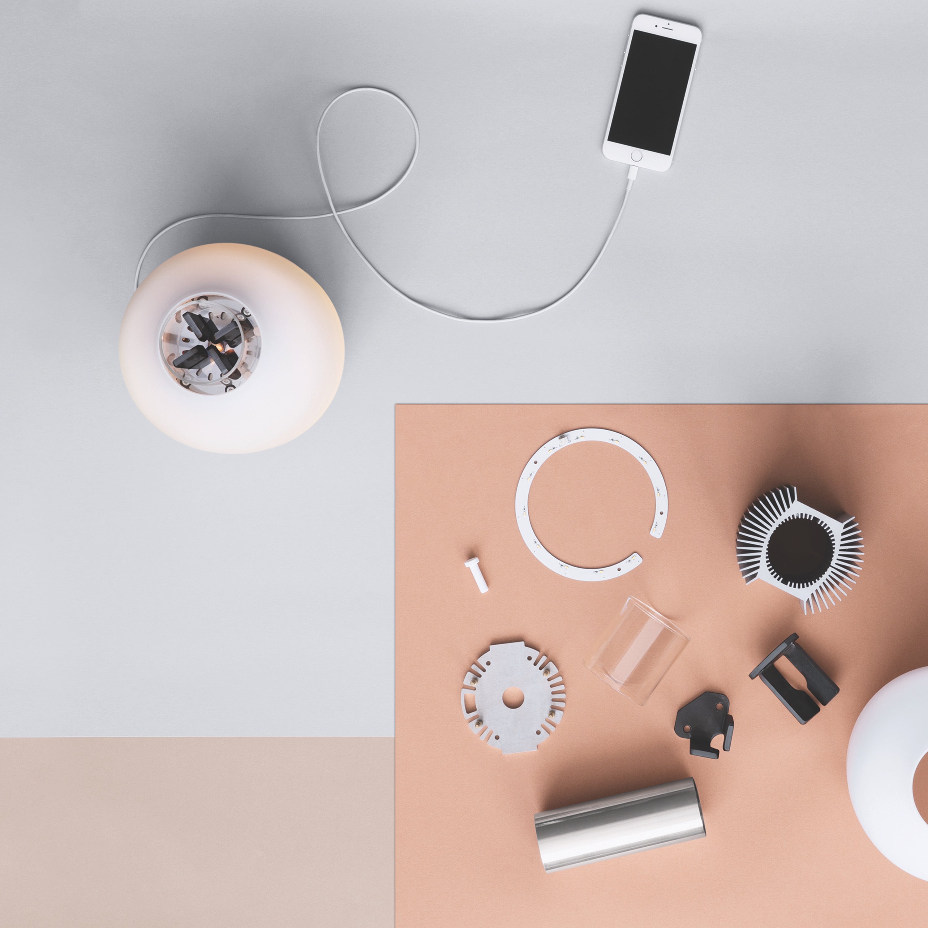 Candela Table Lamp with USB Charging Port
