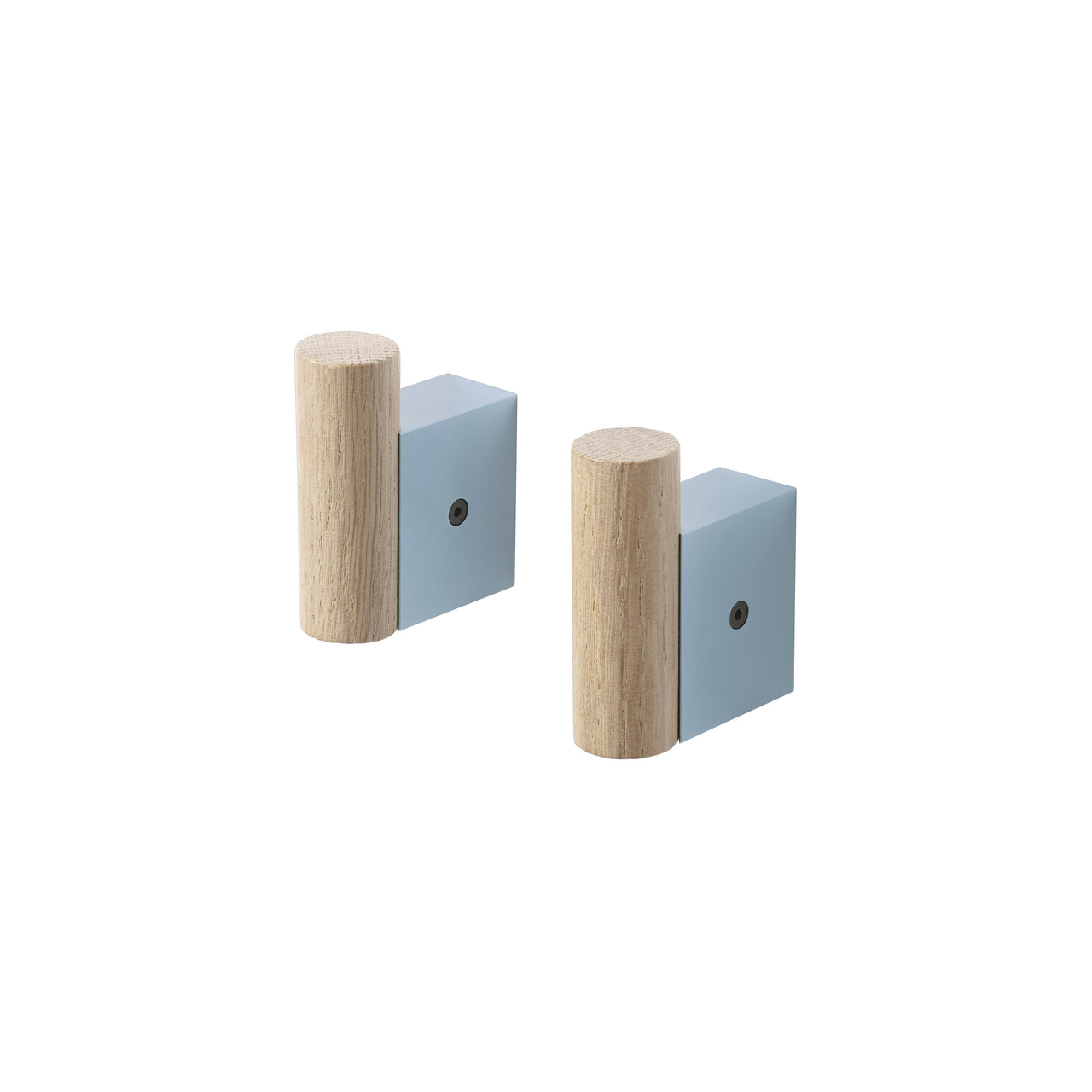 Attach Coat Hook: Set of 2 + Pale Blue