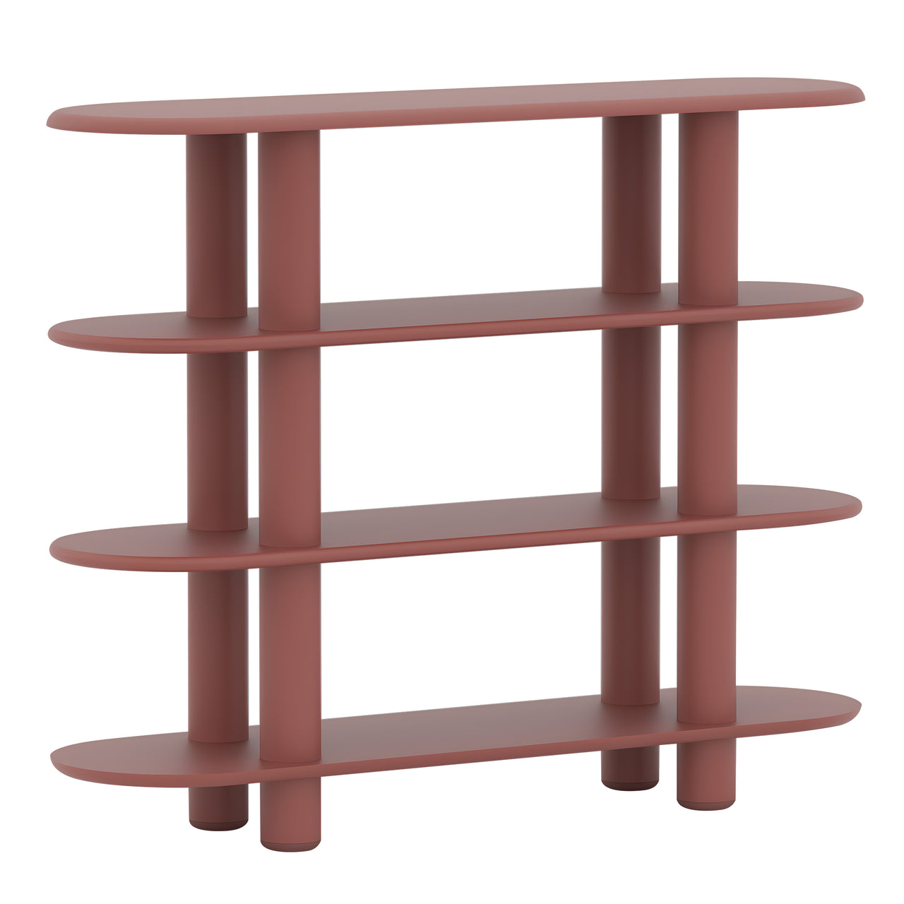 Eclipso Shelving System: Oxide Red + 4