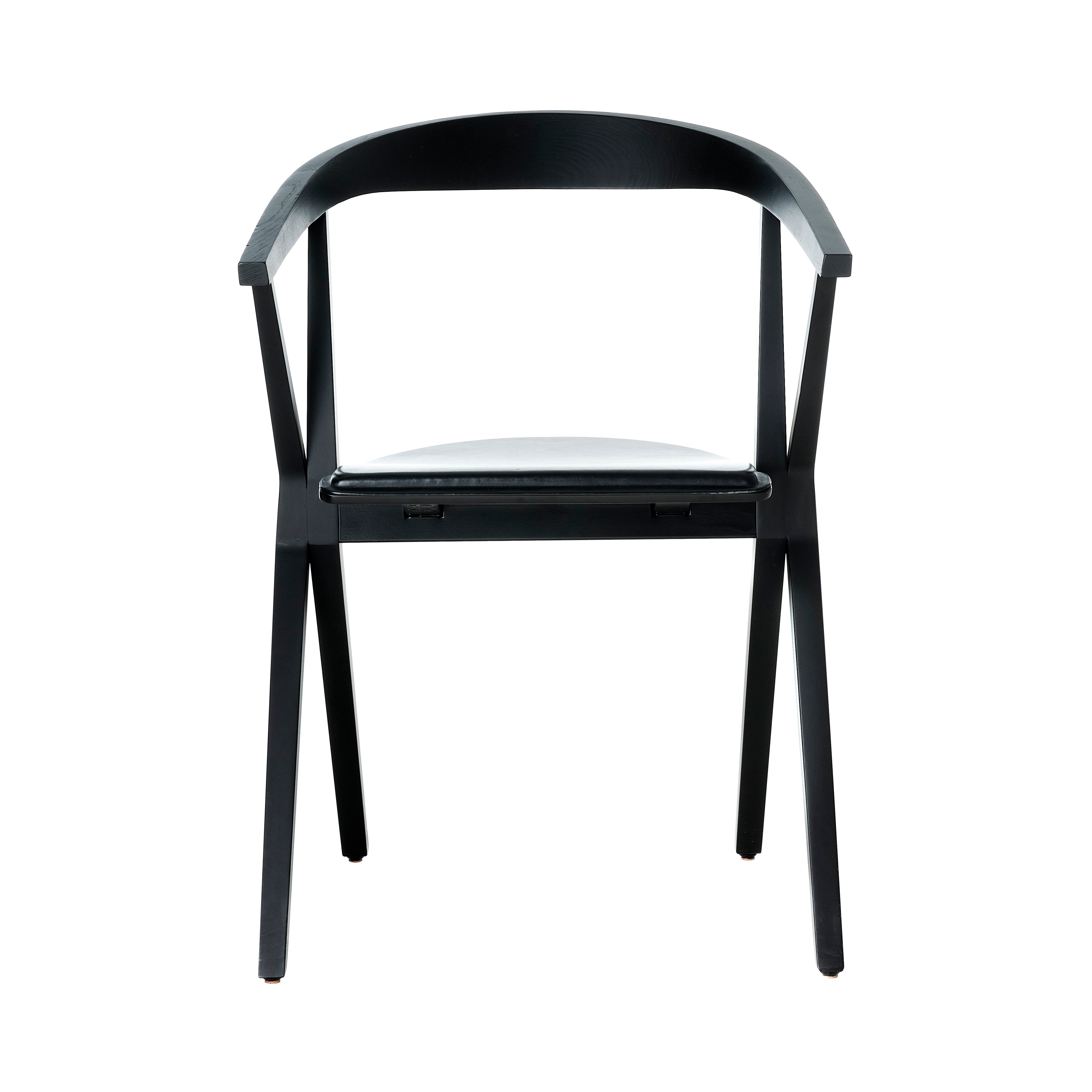 Chair B: Upholstered + Black Lacquered Ash