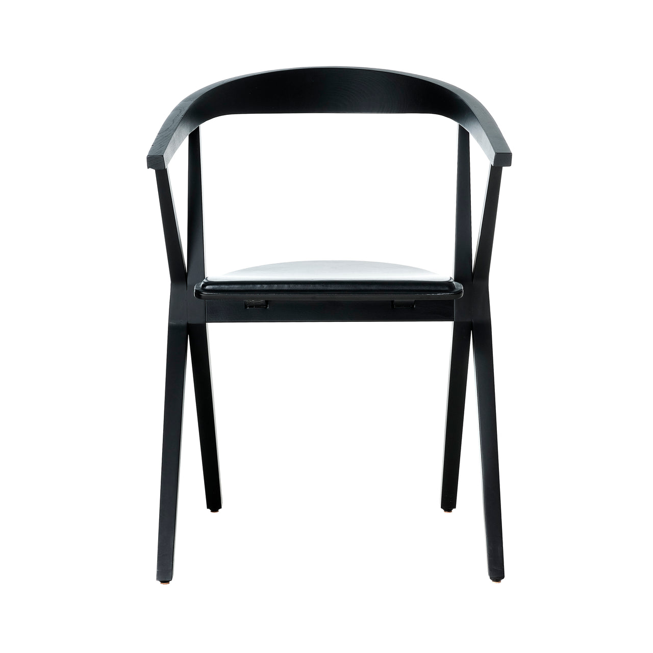 Chair B: Upholstered: Black Lacquered Ash