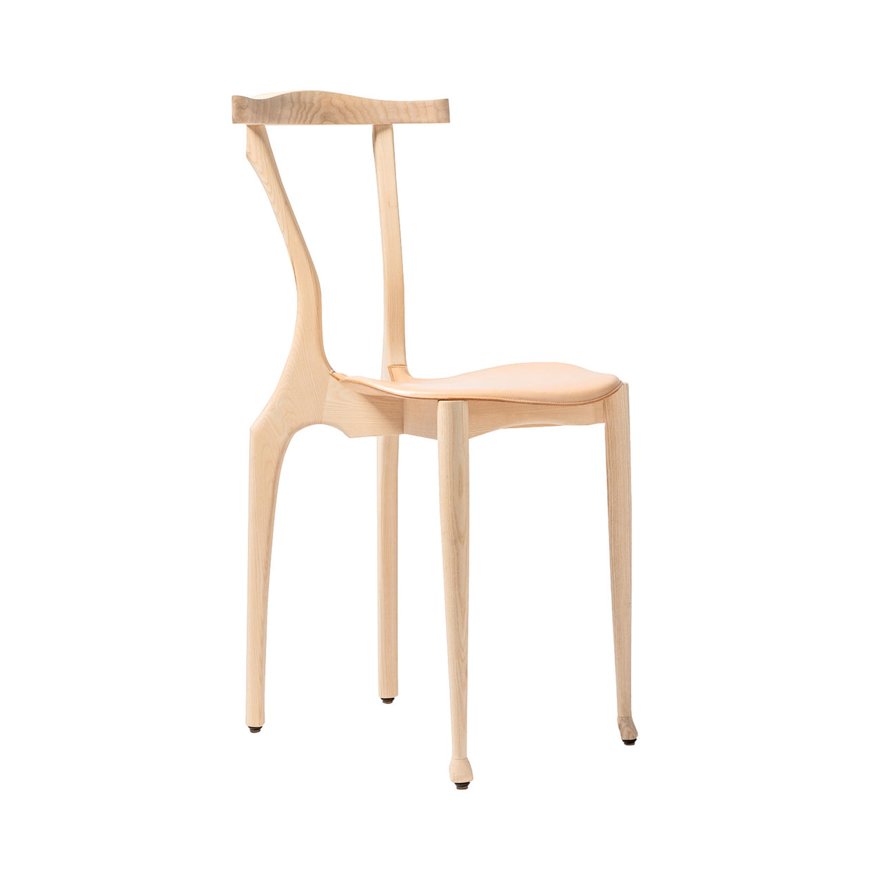 Gaulinetta Chair: Natural Leather