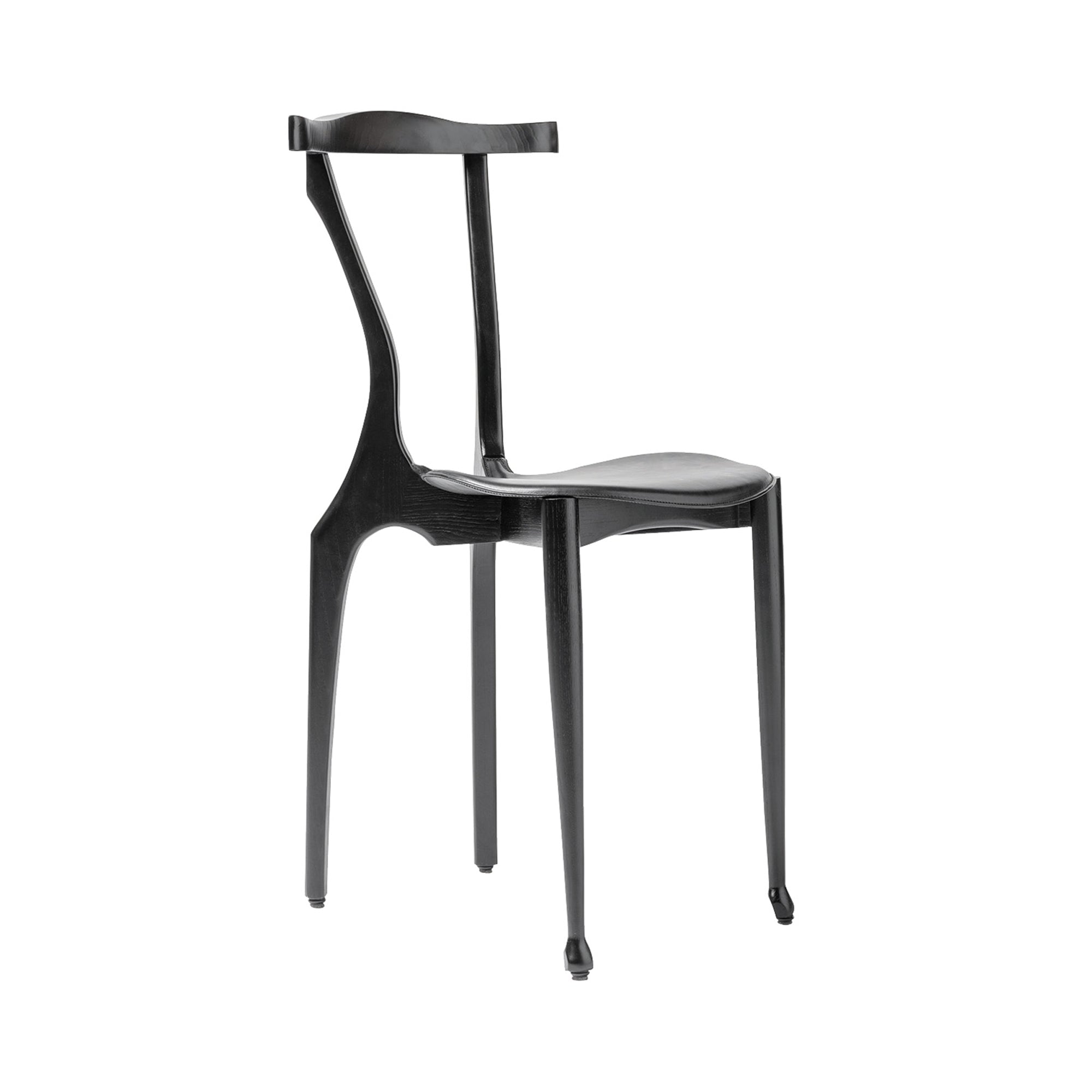 Gaulinetta Chair: Ash Stained Black + Black
