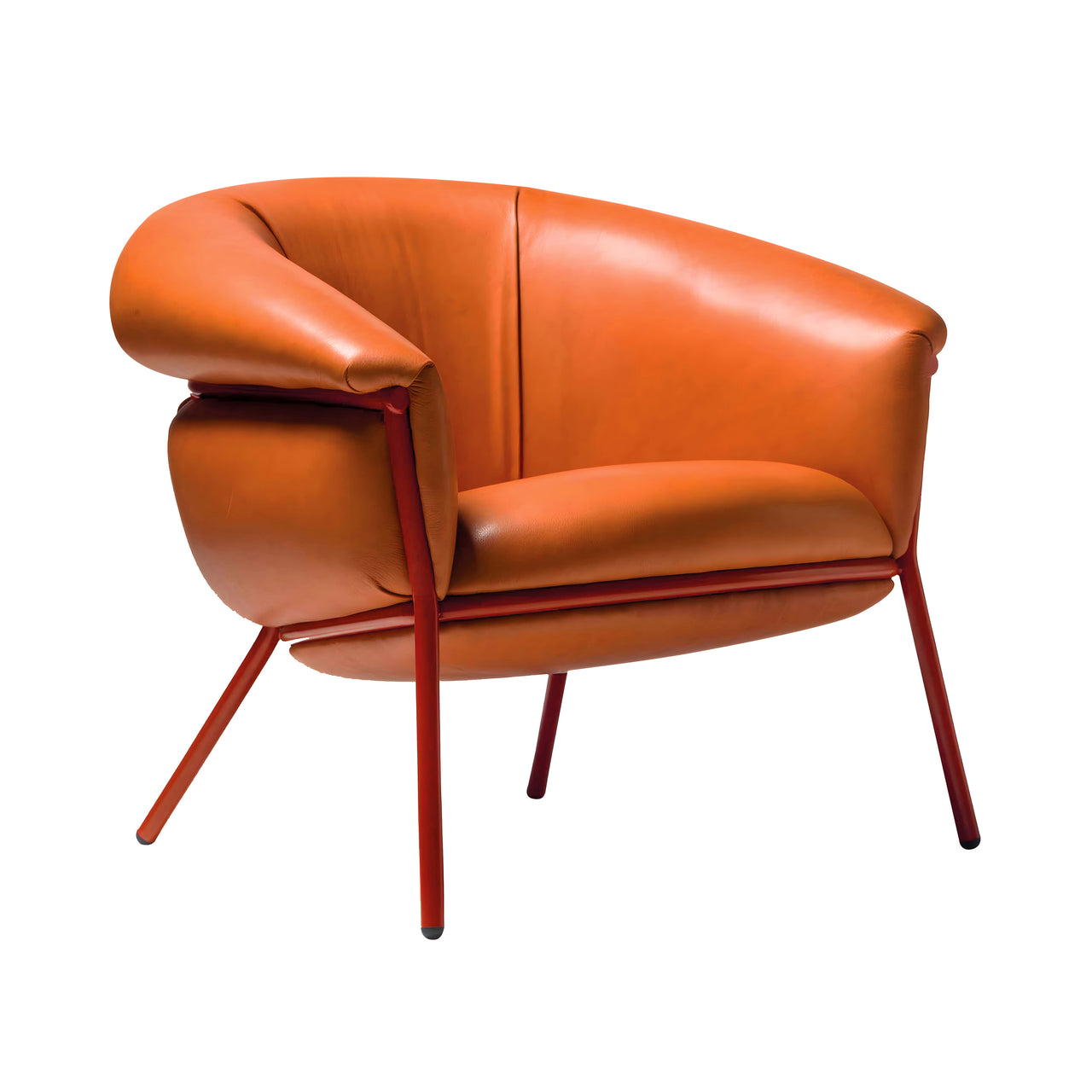 Grasso Armchair: Red + Dream Leather