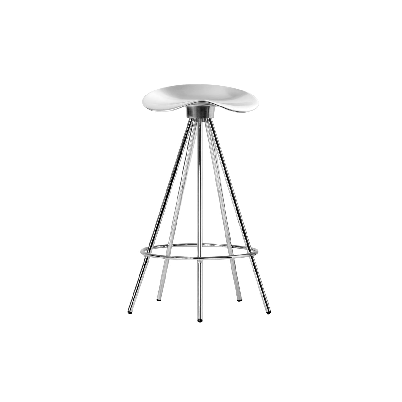 Jamaica Bar + Counter Stool: Counter Aluminum + Chrome