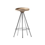 Jamaica Bar + Counter Stool: Counter + Beech + Chrome