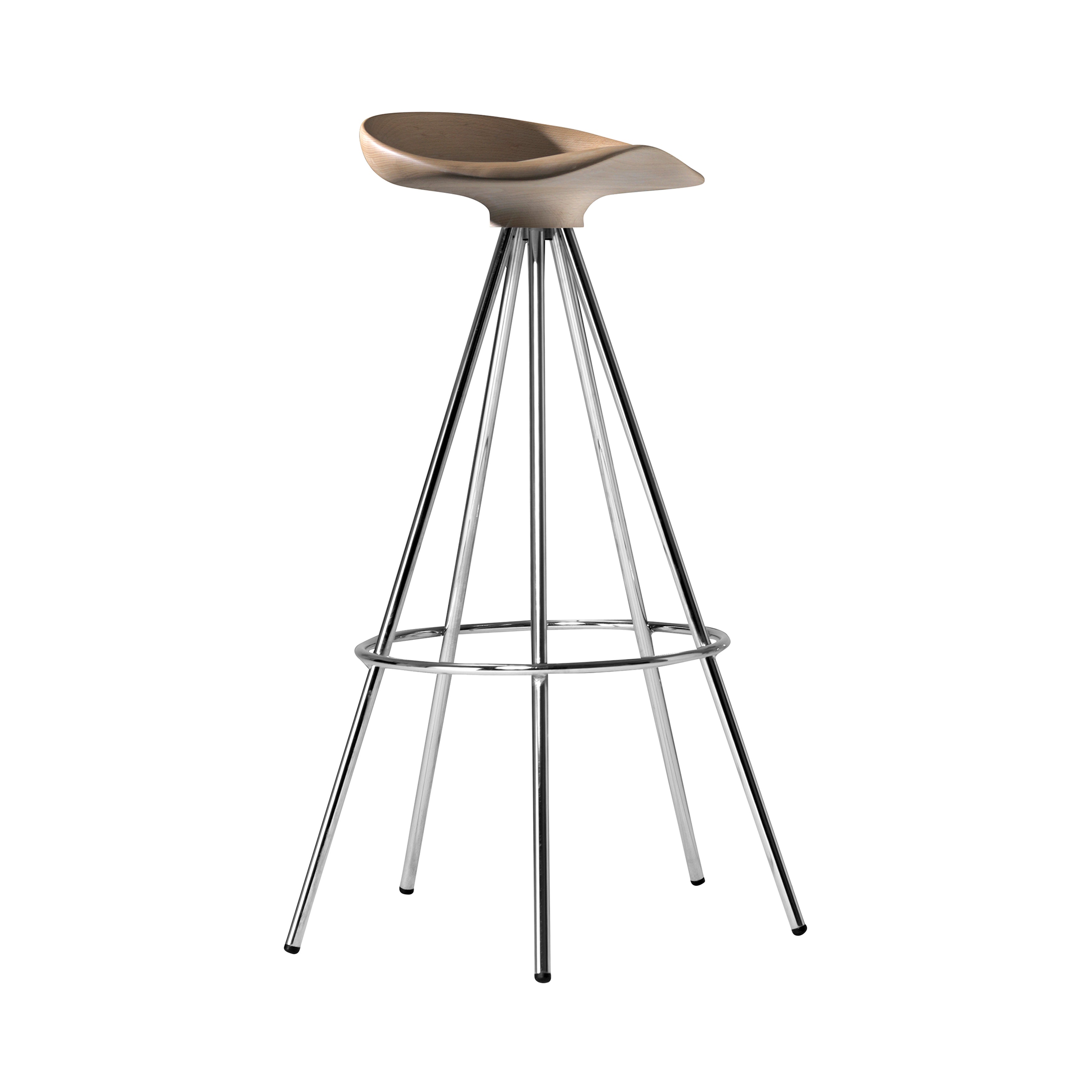 Jamaica Bar + Counter Stool: Bar + Beech + Chrome