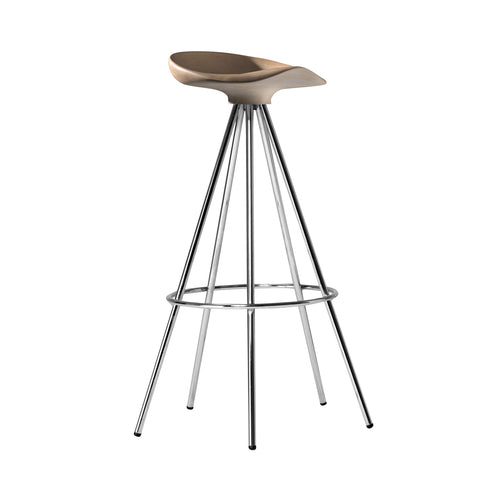 Jamaica Bar + Counter Stool: Bar + Beech + Chrome