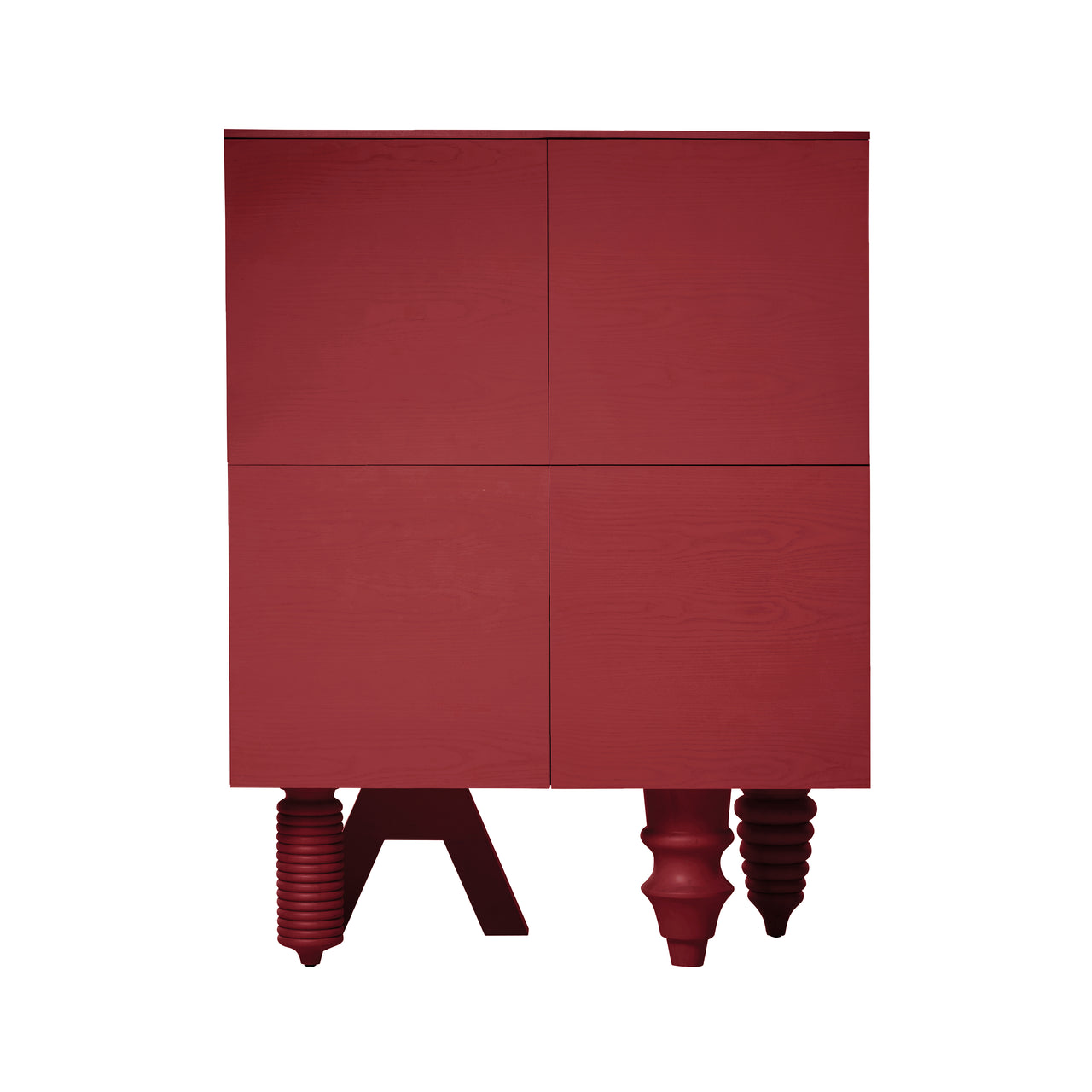 Multileg Cabinet: Configuration 2 + Berry Red Ash