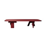 Multileg Low Table: Rectangular + Berry Red Stained Ash