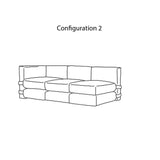 Pillow Modular Sofa: Fabric + Configuration 2