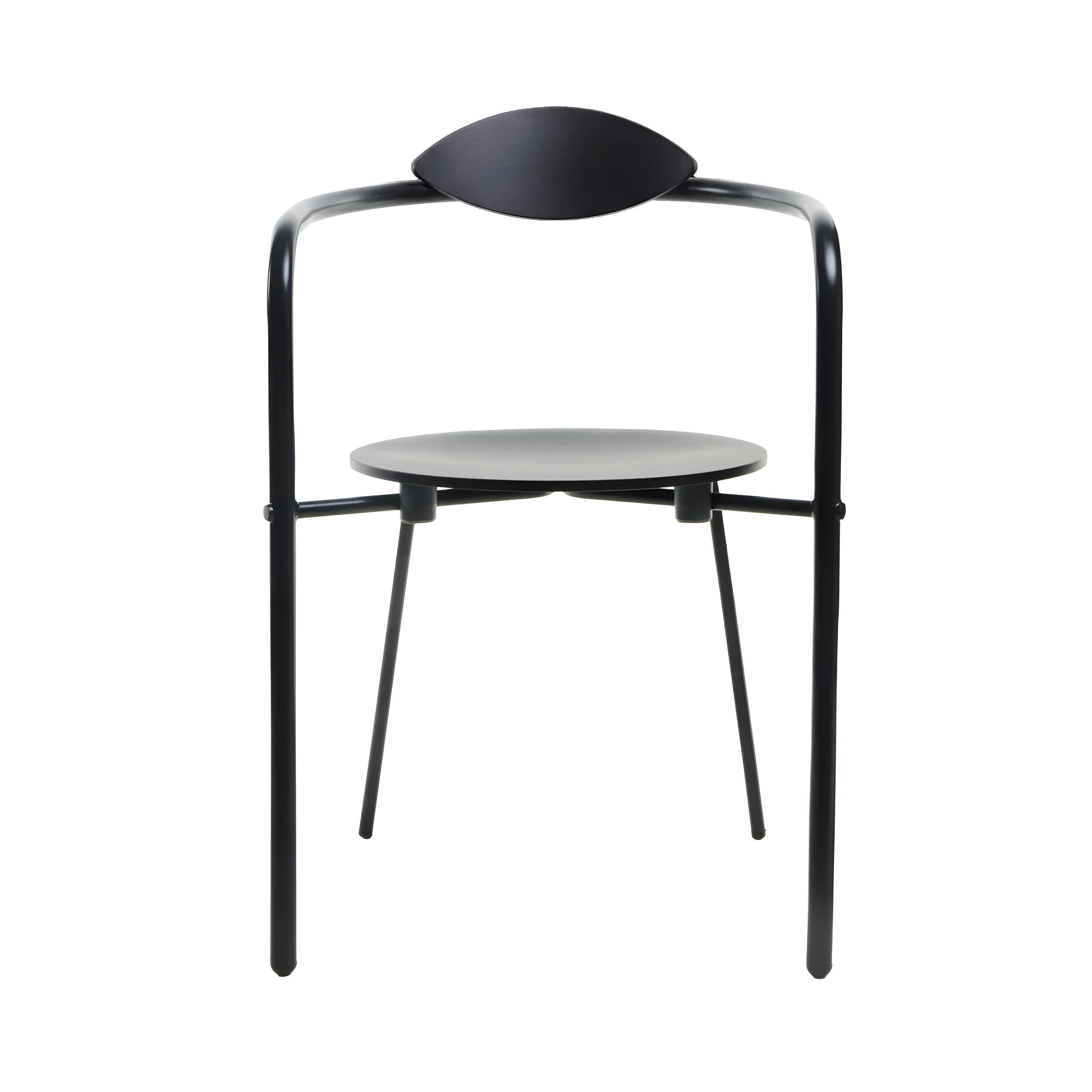 Simplex Stackable Chair: Set of 2 + With Backrest + Black