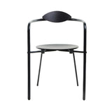 Simplex Stackable Chair: Set of 2 + With Backrest + Black