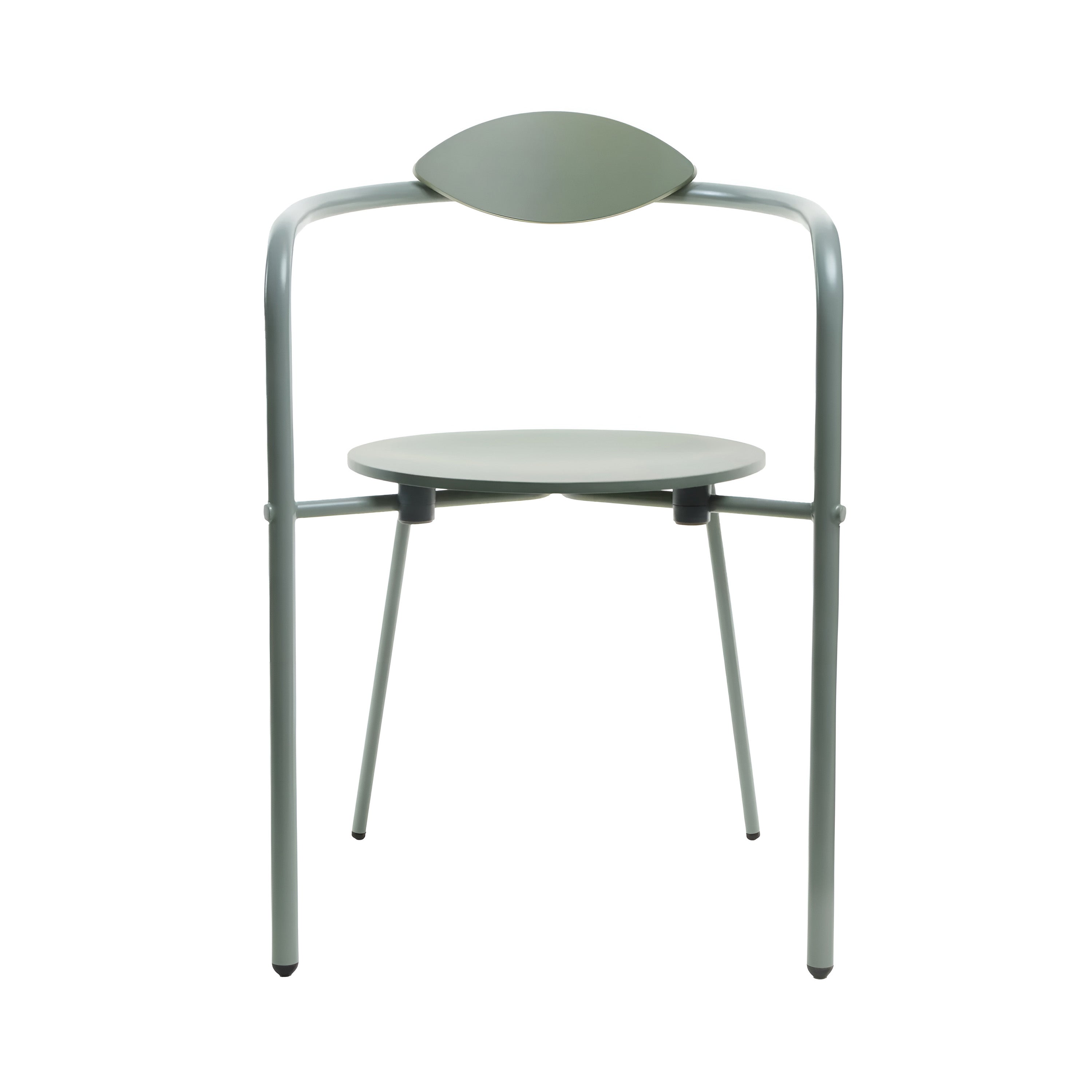 Simplex Stackable Chair: Set of 2 + With Backrest + Cement Grey