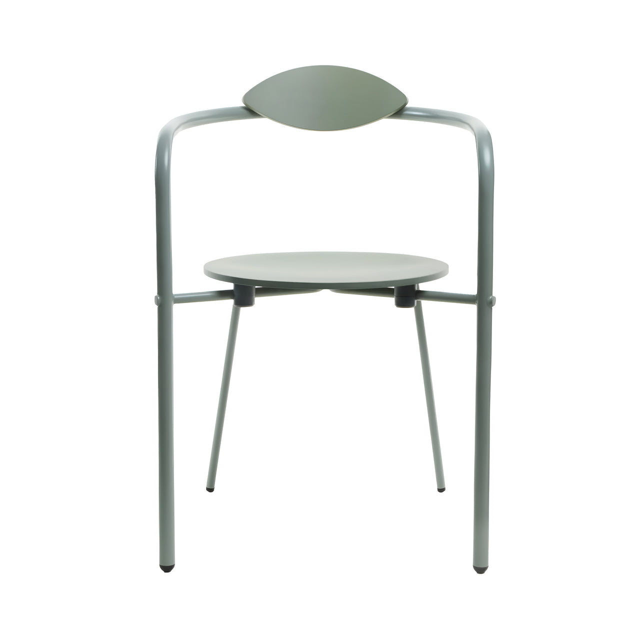 Simplex Stackable Chair: Set of 2 + With Backrest + Cement Grey