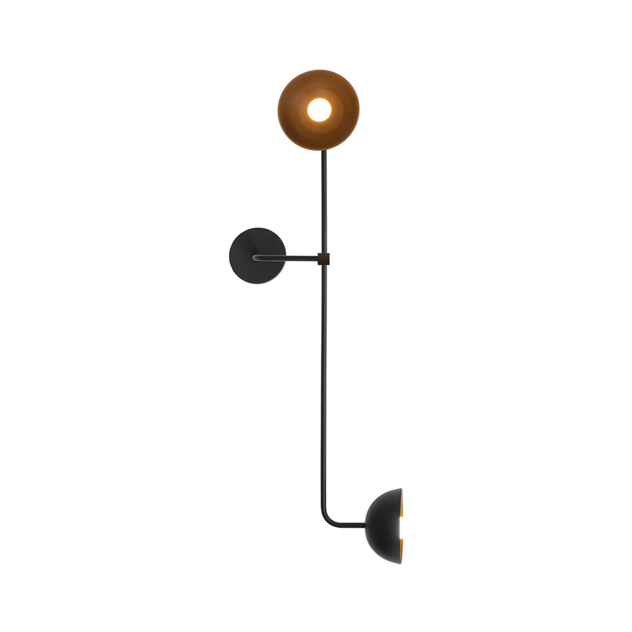 Beaubien Wall Double Shade Lamp: Graphite + Standard
